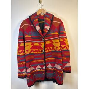 Ashley Scott American Vintage Oversized Western Aztec Coat